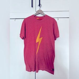 Aviator Nation Red Heather Bolt Tee - Size L